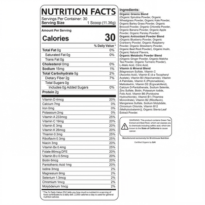 BRICKHOUSE NUTRITION Field of Greens Superfood Powder